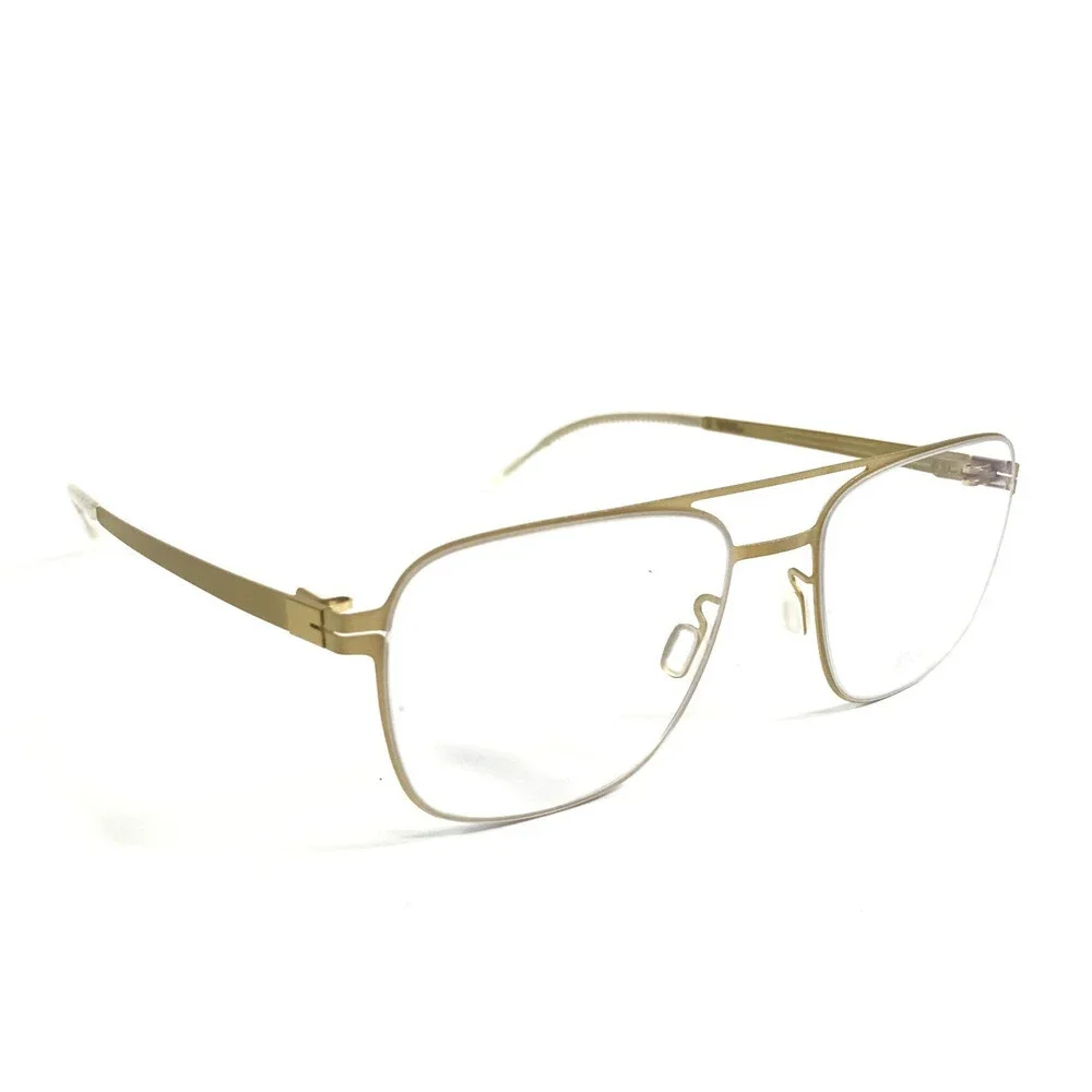 lool Eyewear Eyeglasses Frames KOSMO GD Matte Gold Square Full Rim 52-18-137